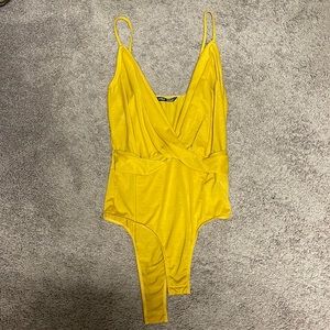 Shein yellow bodysuit Size M